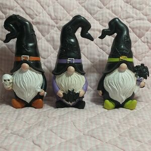 Halloween Gnome Figurine Set Of Three